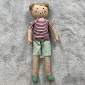 Pillowfort Kids Decorative Pillow Pal Doll Soft Plush 20" Girl Purple Stripe